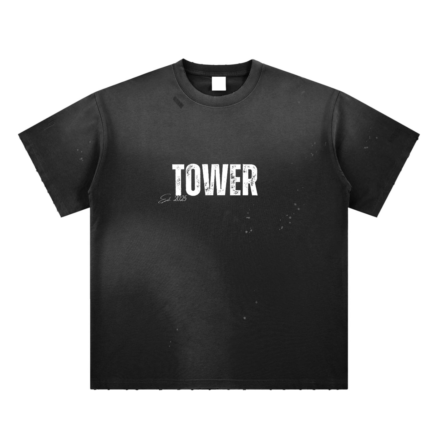 Hand-Frayed Sunfade Paint Splatter T-Shirt