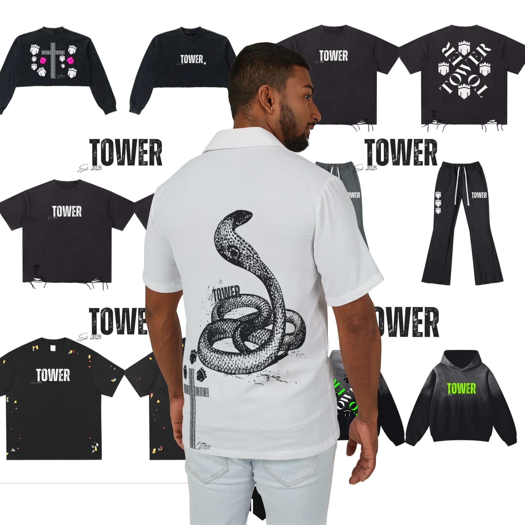 SnakeTower Collar Shirt