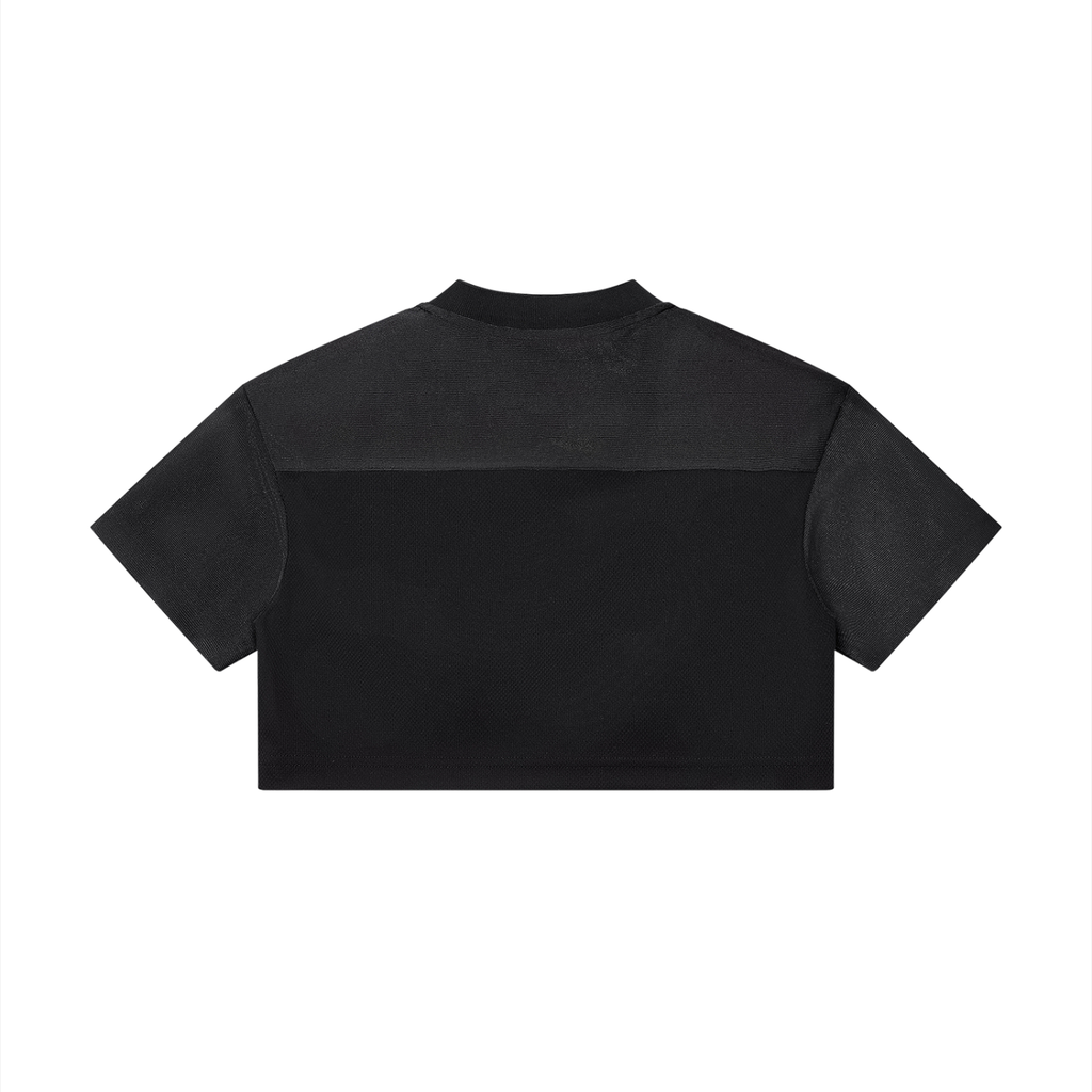 TowerLifeForever Cropped Paneled V-Neck Jersey