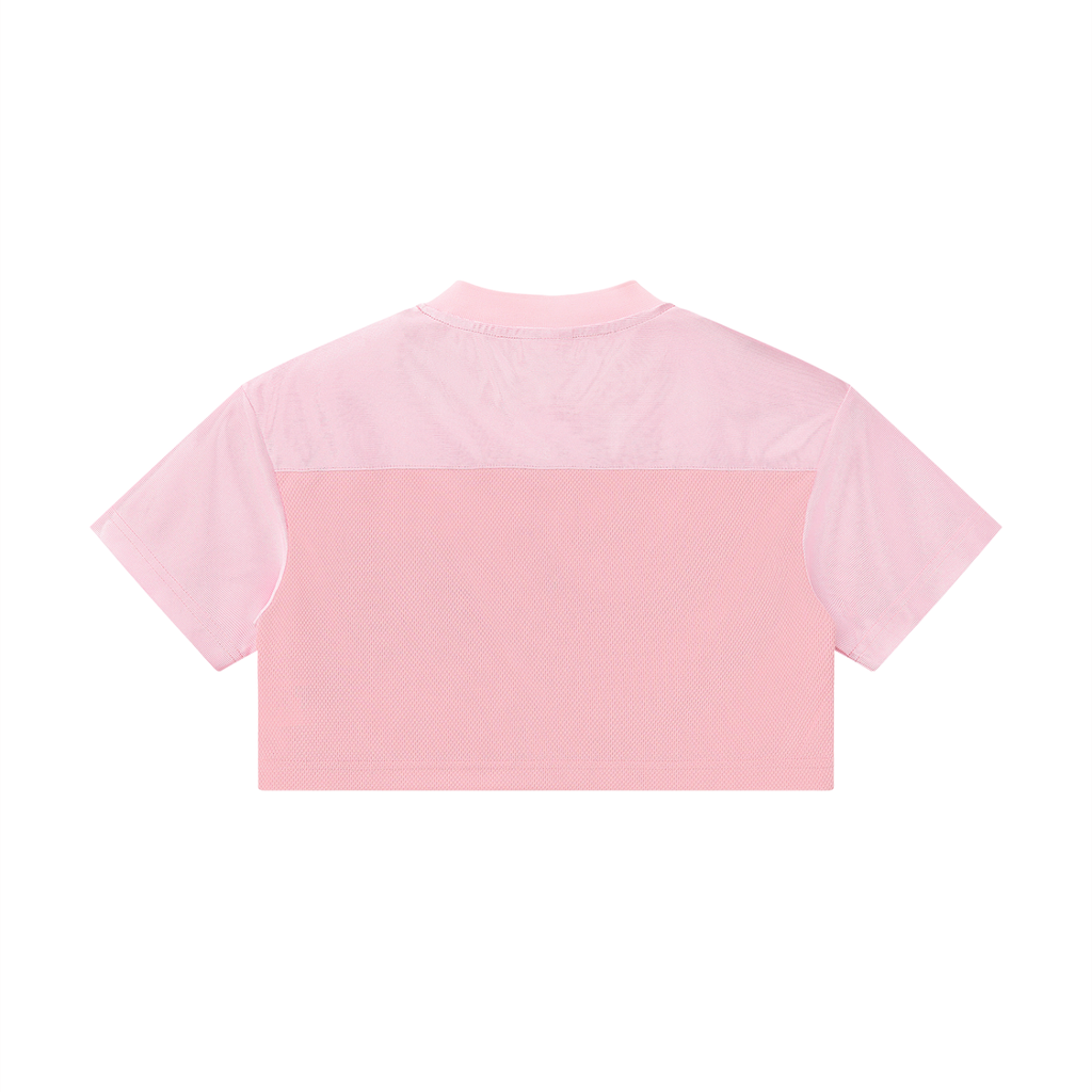 TowerLifeForever Cropped Paneled V-Neck Jersey