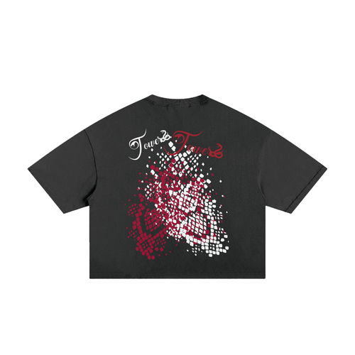 Classic Frayed Boxy Tee - 250 GSM