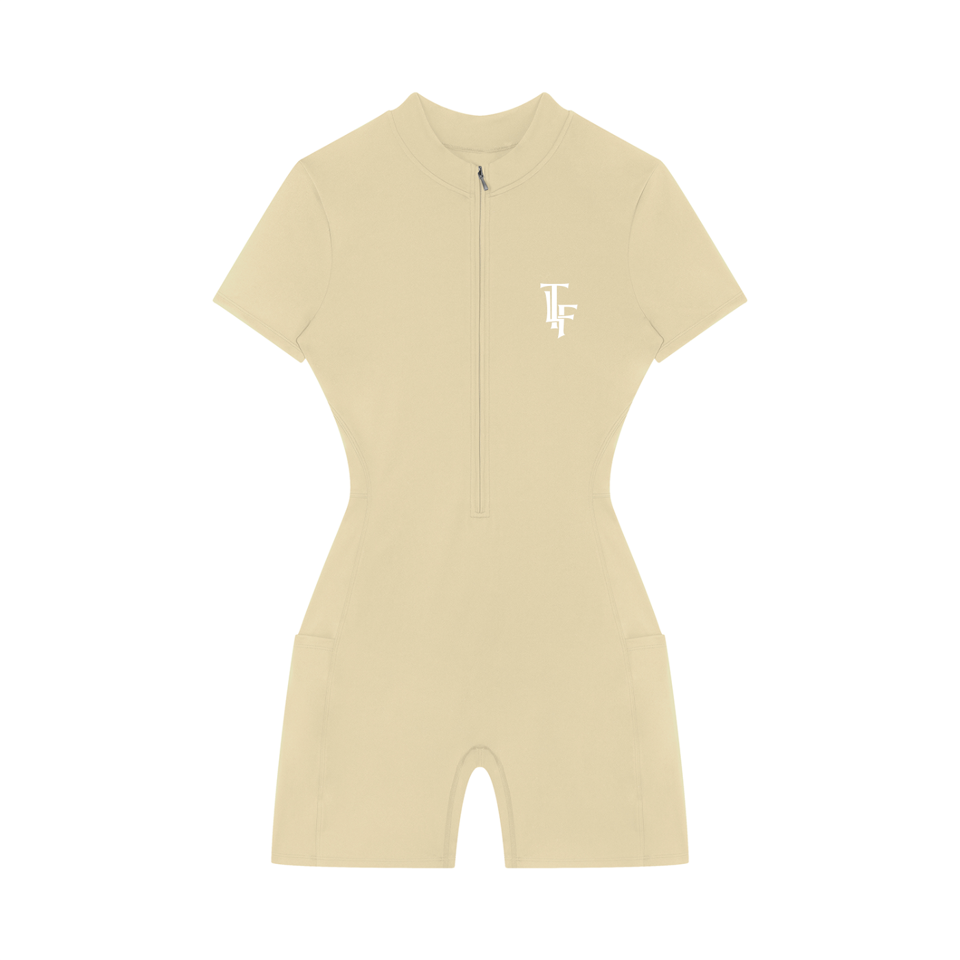 TLF Women's Quarter-Zip Short Sleeve Romper