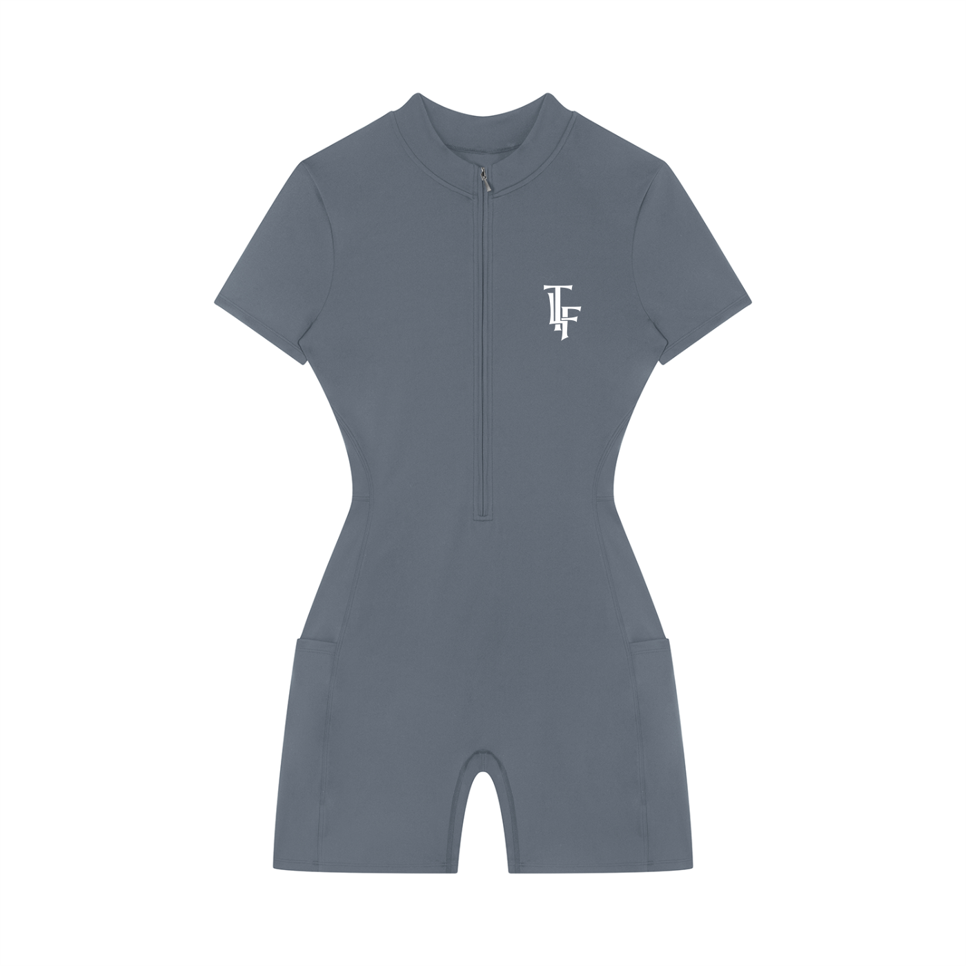 TLF Women's Quarter-Zip Short Sleeve Romper