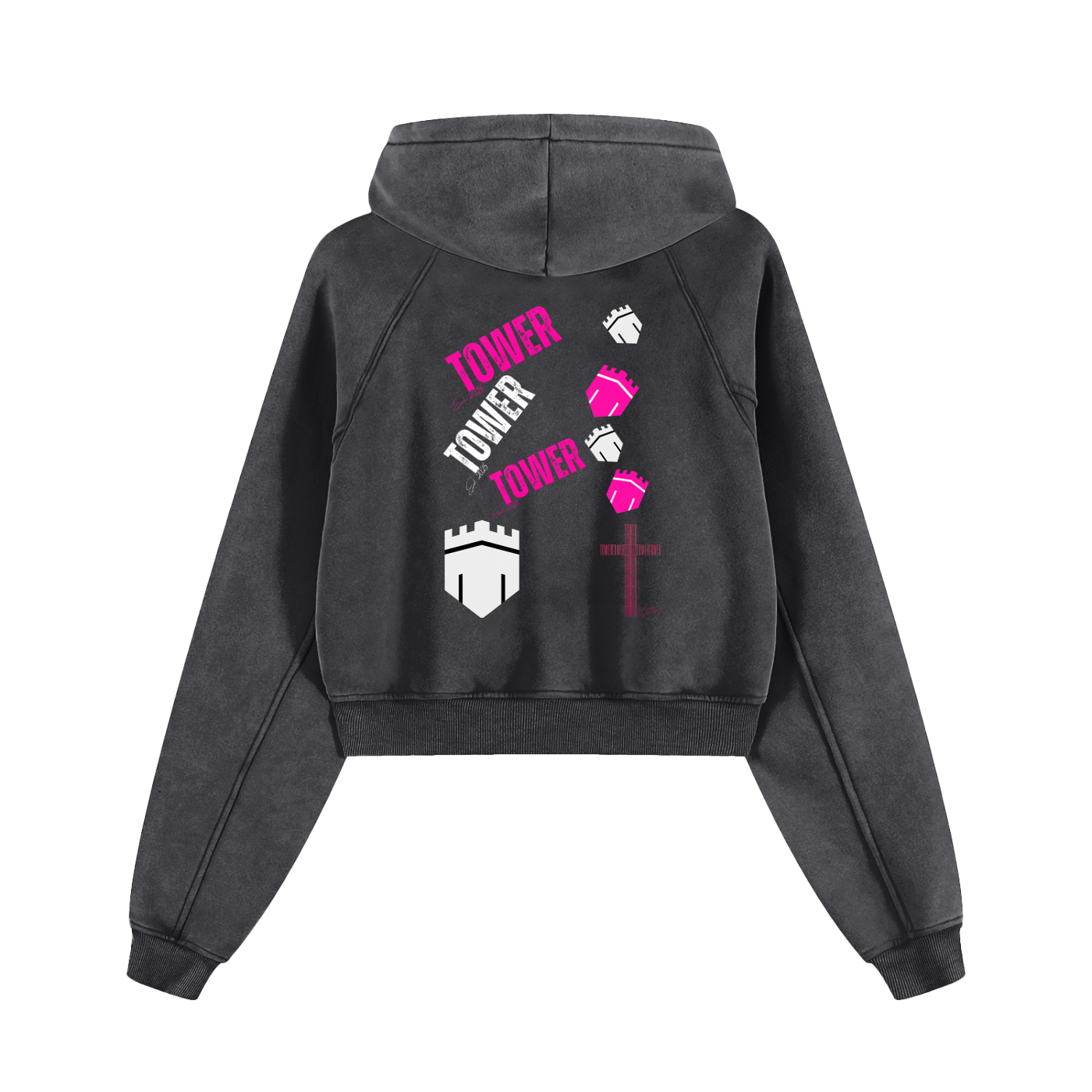 Snow Washed Cropped Hoodie